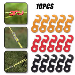 10pcs Aluminium Alloy Cord Buckles Camping Hiking Tent Wind Rope Buckle Adjustable Equipment Outdoor Tents Accessory