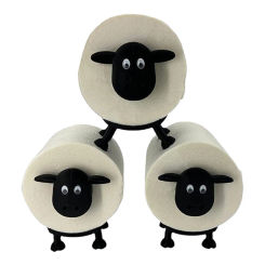 Sheep Stackable Toilet Paper Holder Resin Cute Sheep Tissue Storage Rack for Home Bathroom Vanity Night Stands