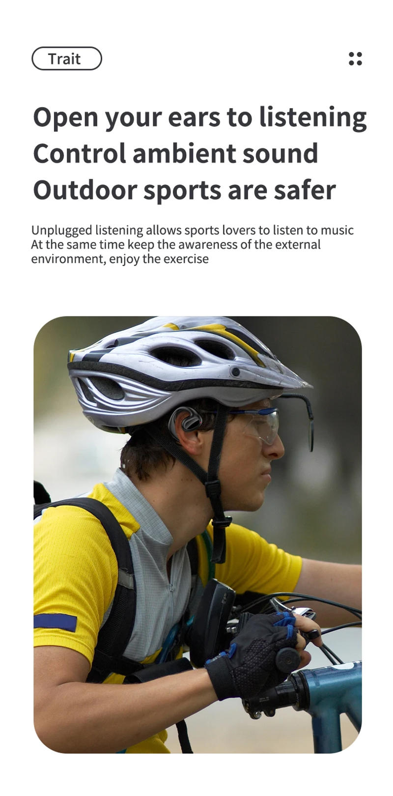 Description Picture 5 of itemBluetooth Earphones Conduction Open Ear Hook Wireless Sport Headphone HiFi Stereo Waterproof Noise Reduction Headset