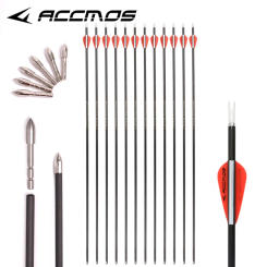 12pcs Pure Carbon Arrow ID 4.2mm Spine 250/1500 Archery Bow Shooting Hunting Practice Arrow