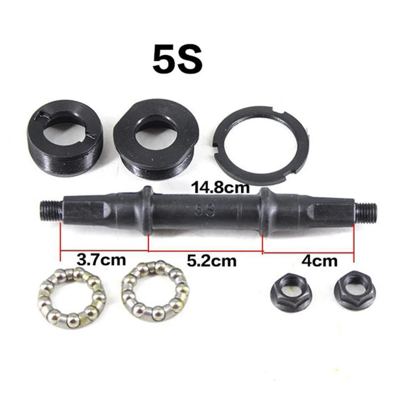 Description Picture 2 of itemNew Bicycle Shaft Axie Bottom Bracket Fixed Bike Crank Square Hole Cycling Steel MTB Square Hole Bicycle Bottom Bracket Axle Kit