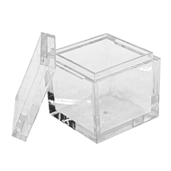 10Pcs Acrylic Box Trays for 1Inch 25.4mm Elements Cubes Clear Case Periodic Table Bracket for Elements Collections