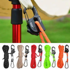 Tent Rope Tensioner Core Lanyard Adjuster Strong Load-bearing Portable Reusable Tent Rope Adjuster Camping Gear Accessory