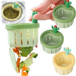Colorful Cactus-Shape Kitchen Sink Strainer Soft Multi-holde Sewer Drain Cover Sink Accessories