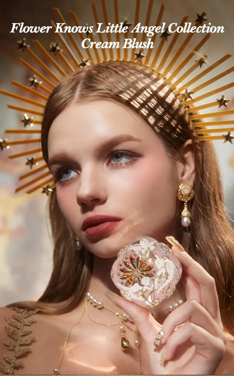 Description Picture 2 of itemFlower Knows Little Angel Collection Cream Blush For Cheeks Natural Color,Hydrating Matte&Powder Finish,Vegan & Cruelty-Free