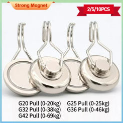 360 Degrees Rotating Magnetic Hook Strong Power Hooks Magnet Super Punch-free Self-adhesive Key Hanger Wall Magnetic Key Holder