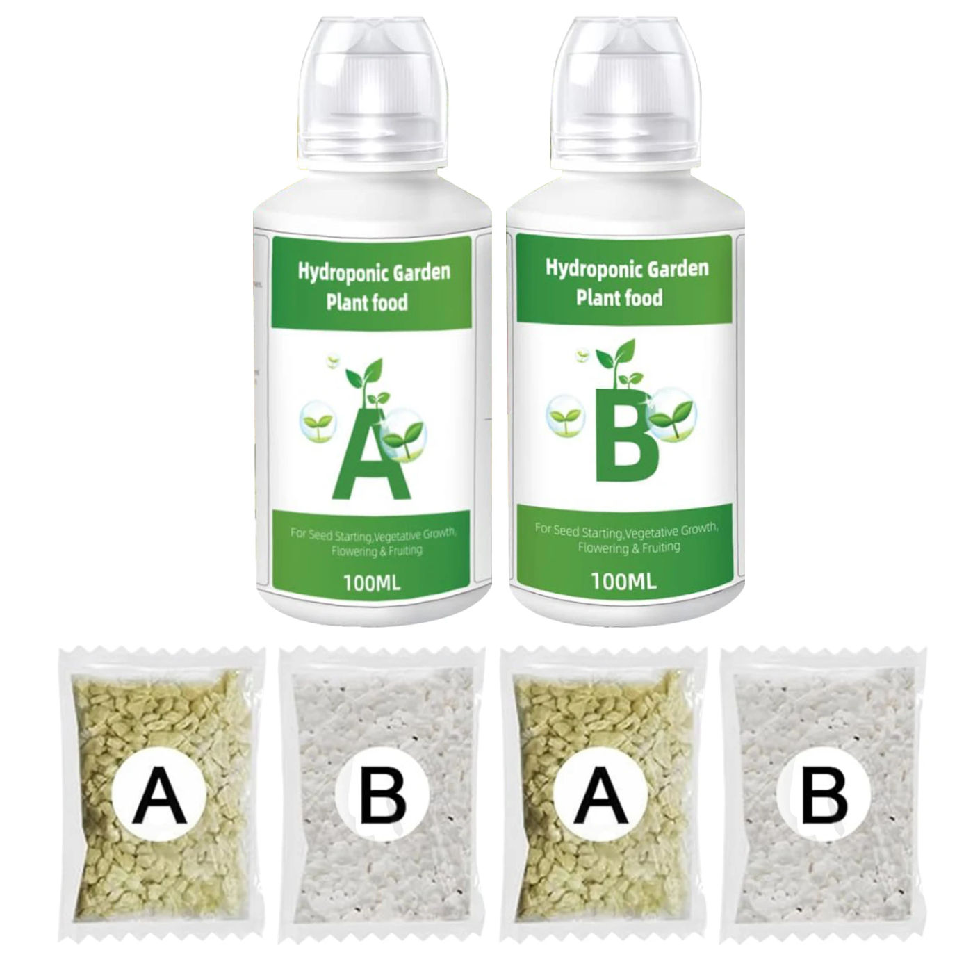 Description Picture 5 of itemFertilizer AB Two Part Set Hydroponic Garden Plant Food Plant Fertilizer For Flowers Vegetables Grass Nutrients