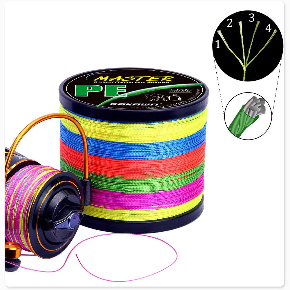 Description Picture 5 of itemBAKAWA 4 Strands Braided Pe Fishing Line Multifilament X4 300M 500M 1000M 100M Carp Japanese Wire Fly Sea Saltwater Pesca