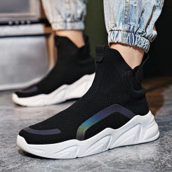 High-top Sock Sneakers Men Trendy Oversize Sports Shoes Women Mesh Breathable Jogging Shoes Oversize Walking Shoes Male Footwear