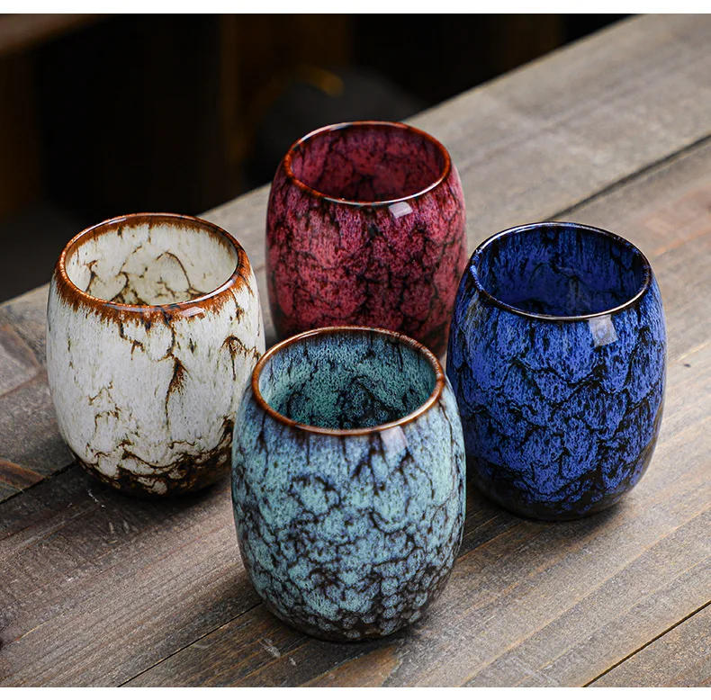 Description Picture 6 of itemKiln change to build a teacup set home large master cup ceramic Kung Fu tea set tea cup single coffee cup.