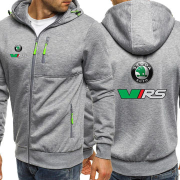 Skoda Rs Vrs Motorsport Graphicorrally Wrc Racing 2024 Men New Casual Hot Sale Three-color Zipper Hooded Classics Versatile Tops