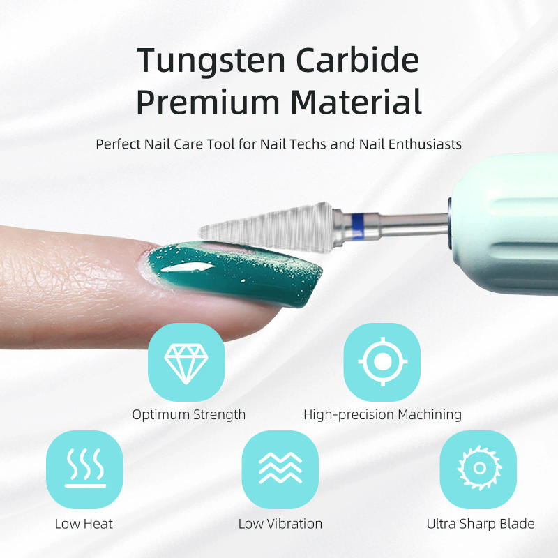 Description Picture 2 of itemHYTOOS Perfect Cone Cuticle Bit 3/32 Carbide Nail Drill Bits Milling Cutter for Manicure Electric Drills Nails Accessories Tool