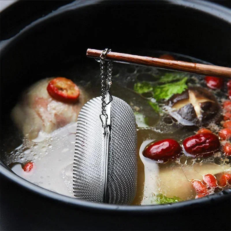 Description Picture 6 of itemCreative Stainless Steel Mesh Tea Infuser Reusable Cup Strainer Loose Leaf Spice Filter for Teapots Mugs Cup to Steep Tea Coffee