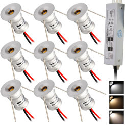 1W Mini LED Spotlight 12V Ceiling Spotlight Cabinet Showcase Light Downlight Bedroom Corridor Lamp With Transformer AC110~220V