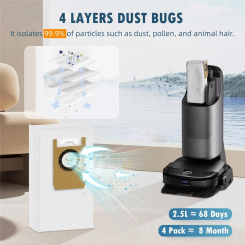 B64B-18PCS For Eufy Omni S1 Pro/Omni S1 Vacuum Cleaner Replacement Parts Vacuum Brush Hepa Filter Mop Cloth Dust Bag