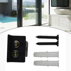 Adjustable Sliding Bottom Floor Guide Clips With Screws Wall Mount Floor Bottom Guide Door Stay Roller Sliding Door Fitting