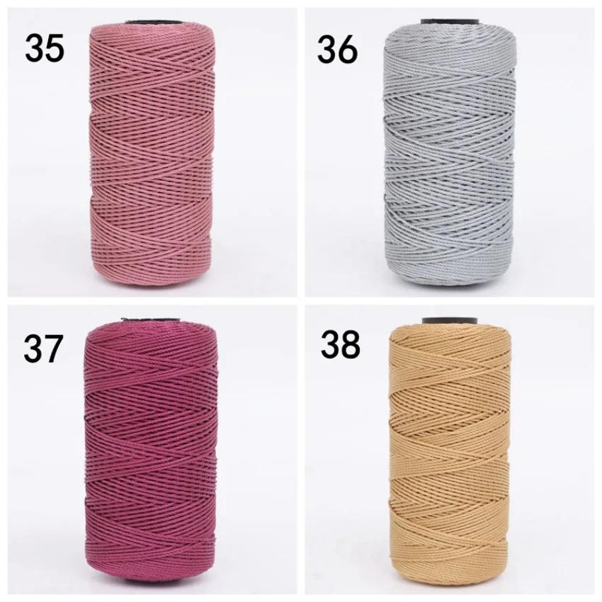 Description Picture 5 of itemNew 3-strand Polypropylene Ice Silk Thread DIY Hand Knitting Bag Hat Shoes Yarn Summer Crochet Thread  뜨개실