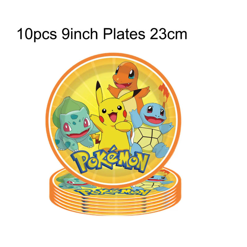 Description Picture 5 of itemPokeBall Pokemon Birthday Party Decorations Pikachu Party Supplies Tableware Tablecloth Stamps Stickers Party Favor Gifts Kids