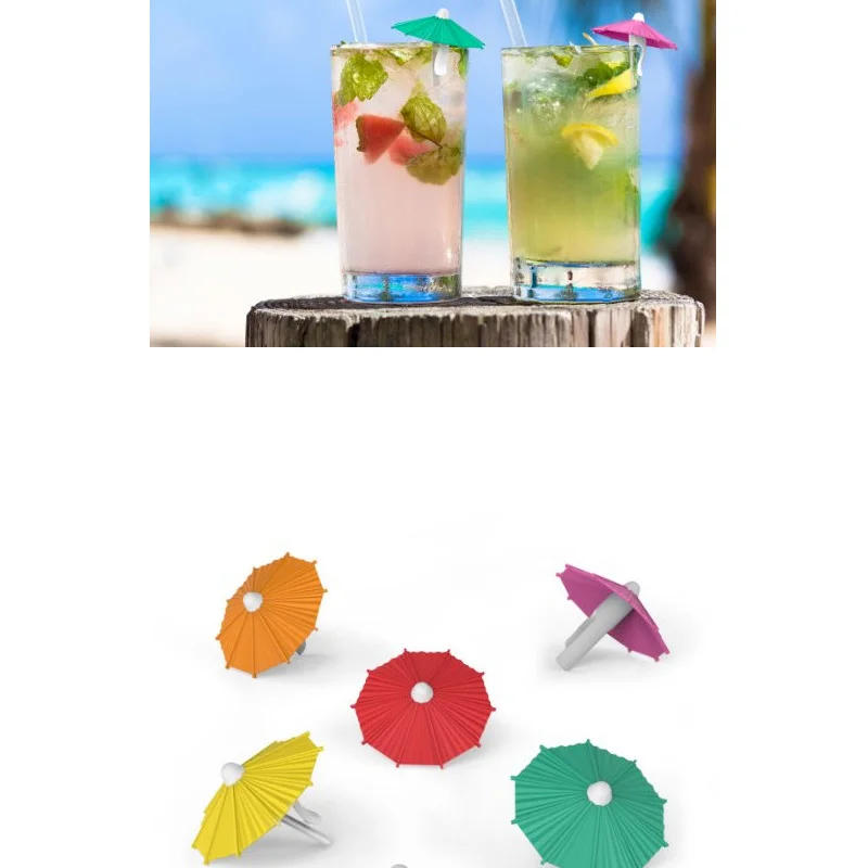Description Picture 6 of itemUmbrella Wine Glass Markers Drinking Cup Identifier Sign Mark Party Supplies Wine Glass Charm Labeling Supplies