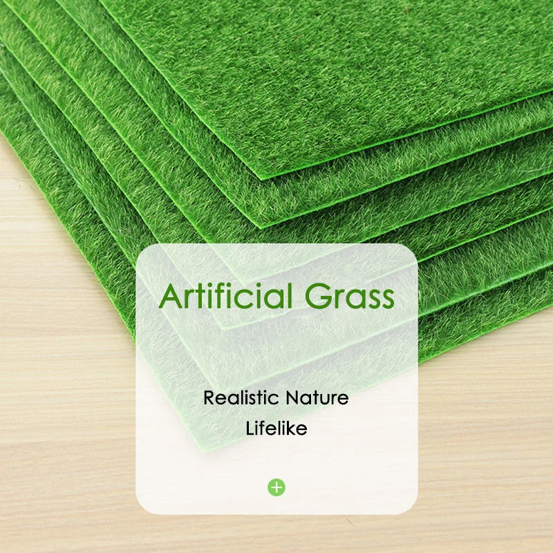 Description Picture 3 of item2PCS Artificial Grass Outdoor Gardening Turf Lawn Synthetic Fake Grass Carpetfaux Micro-landscape DIY Flocking Rug 30*30cm