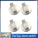 6mm Metal Silver Gas Stove Cooker Knobs Adaptors Oven Switch Cooking Surface Control Locks Cookware Parts