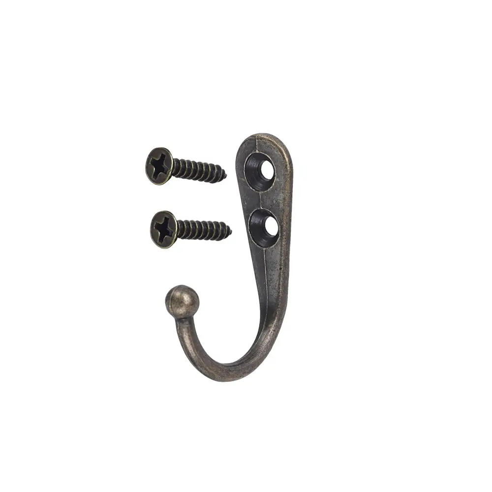 Description Picture 3 of itemAlloy Hooks with Screw Bathroom Towel Clothes Storage Hooks Key Hangers Storage Gold Silver Racks Home Door Kitchen Organizer