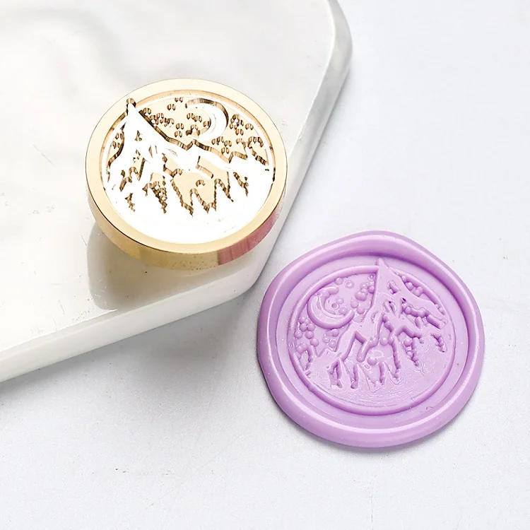 Description Picture 6 of itemStar Sky Rose Wax Seal Stamp Butterfly Sealing Wax Stamp Replace Head Flower Stamp Leaf Decor Wedding Invitations Christmas Gift