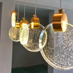 Compound attic crystal chandelier living room dining room stair lamp decoration exhibition hall industrial rope Chandelier