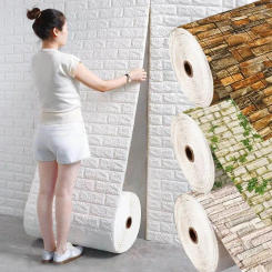 70cm*100cm 3D Brick Pattern Wall Panels Wallpaper DIY Waterproof for Living Room Bedroom Kitchen Background Wall stickers Decor