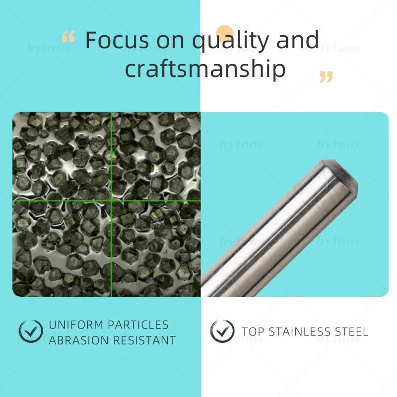 Description Picture 5 of itemHYTOOS Sharp Conical Diamond Cuticle Nail Drill Bits Cone Russian Nail Bit Professional Safety Under Nail Dead Skin Cleaner Tool