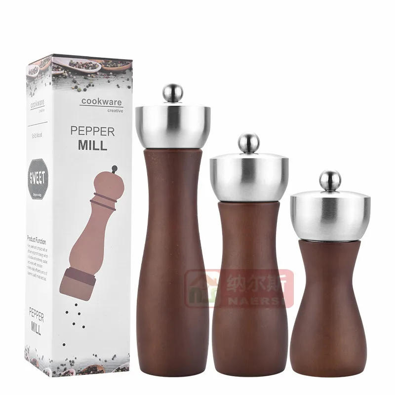Description Picture 6 of itemLeeseph Premium Beech Pepper Mill, Salt and Grinder - Precision Carbon Steel Rotor Use for Peppercorn, Sea Salt,