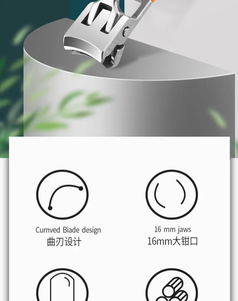 Description Picture 3 of itemAnti splash nail clipper Large Size ABS Toenail Cutter Diagonal Pliers Manicure Tools Household Special Anti-splash Nail Clipper