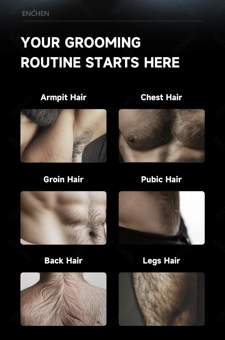 Description Picture 3 of itemENCHEN Hair Trimmers Professional Privacy Trimmer Waterproof Clippers Rechargeable Haircut Machine Hair Trimmer for Men SPARK 2