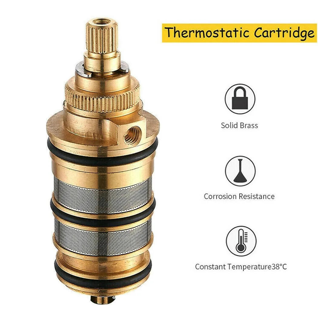 Description Picture 4 of itemBrass Replacement Thermostatic Cartridge Shower Mixer Valve Bar Repair Kit Bathroom Water Temperature Control Faucet Cartridges