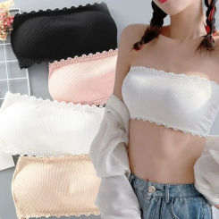 Summer Strapless Women Bras Back Lace Sexy Chest Tops Seamless Breathable Underwea Brassiere Solid Invisible Chest Wraps Bra