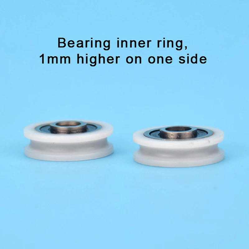 Description Picture 4 of item1pc High Quality 5*21*6mm U Groove Bearing Pulley Line Lifting Wheel POM Roller Sheave For Bathroom Wheel