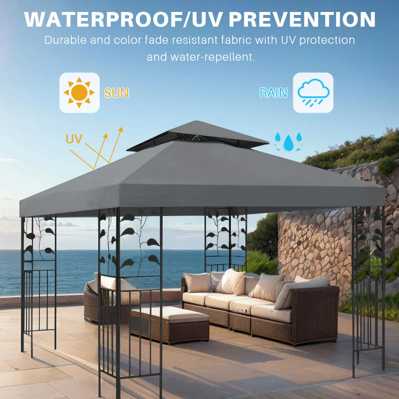 Description Picture 3 of itemCanopy Replacement top Cover Outdoor Grill Shelter Canopy Top BBQ Tent Cover Tent Topper Replacement Cover for Patio Garden
