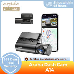 ARPHA A14 WIFI 4K Dash Cam for Cars Voice Control 150° Wide Angle Car Camera Built-in GPS WDR Night Vision 24H Parking Monitor