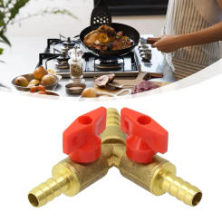 Aquarium Supplies Brass 3-way Valve Shut Off Ball Valve Brass Color Brass Material 8mm 10mm Interface Plumbing Fittings