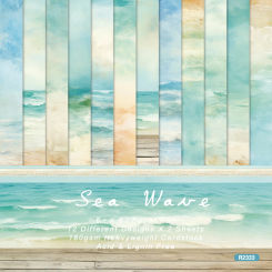 KLJUYP 24 sheets 6"X6" Vintage Sea Wave Scrapbook paper Scrapbooking patterned paper pack DIY craft Background paper