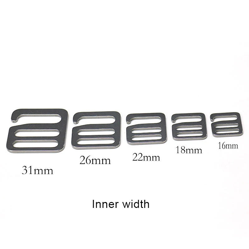 Description Picture 3 of itemStainless Steel Adjuster Square Buckle Center Bar 6 Shape Hook Clasp for DIY Leather Craft Bag Strap Webbing Parts Accessories