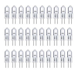 G4 Bulb,20 Pack Halogen G4 12V 20W With G4 Bi-Pin Base,High Output G4 Light Bulb 12V 300LM For Cabinet Light Bulbs