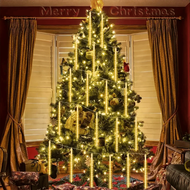 Description Picture 6 of item1/2/3/4 PCS Outdoor Fairy Garland Garden Lights Meteor Shower LED String Light Holiday Wedding Party Christmas Tree Decoration