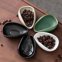 Coffee Beans Dosing Cup Trays Pottery Tea Separator Vessel Ceramic Measure Ware Espresso Bean Scoop Shovel Coffee Accessories ﻿