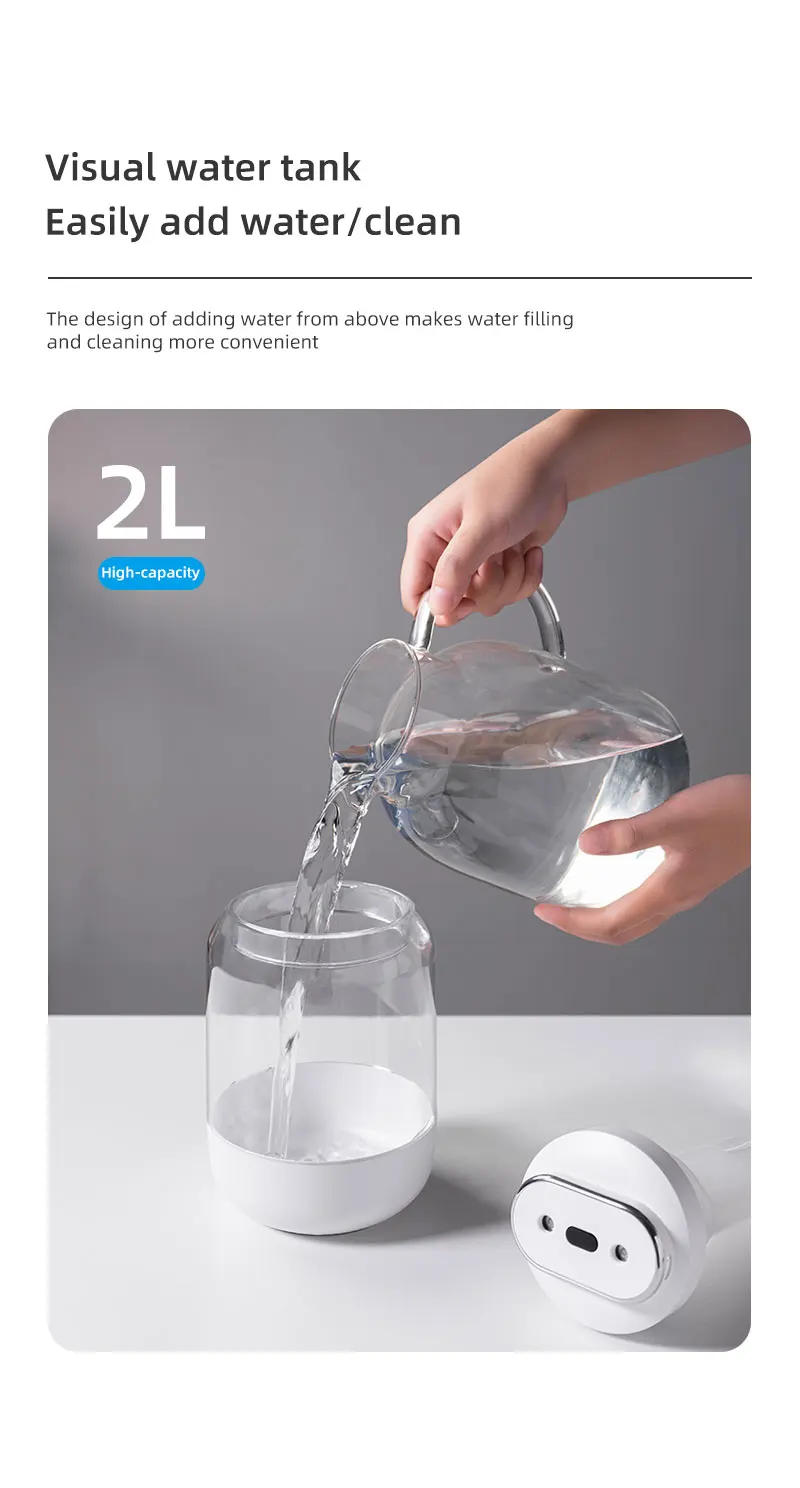 Description Picture 6 of item2025 New 2L Double Nozzle Air Humidifier USB Aroma Diffuser Essential Oil Purifier Aromatherapy Mist Maker Color Lights For Home