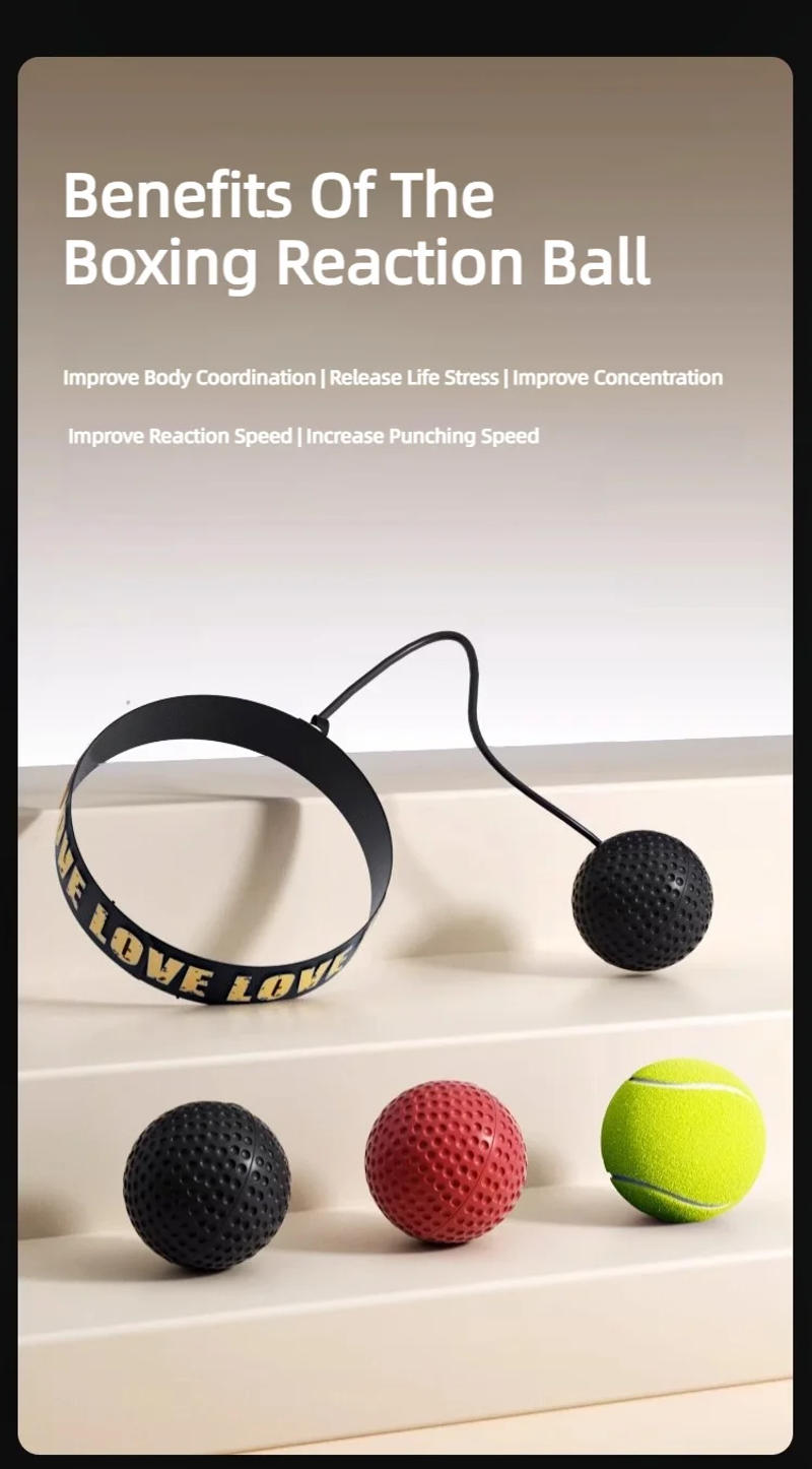 Description Picture 4 of item1Pcs MMA Boxing Speed Ball Head-Mounted Pu Punch Sanda Training Hand Eye Reaction Home Sandbag Fitness Equipment Gym Muay Thai