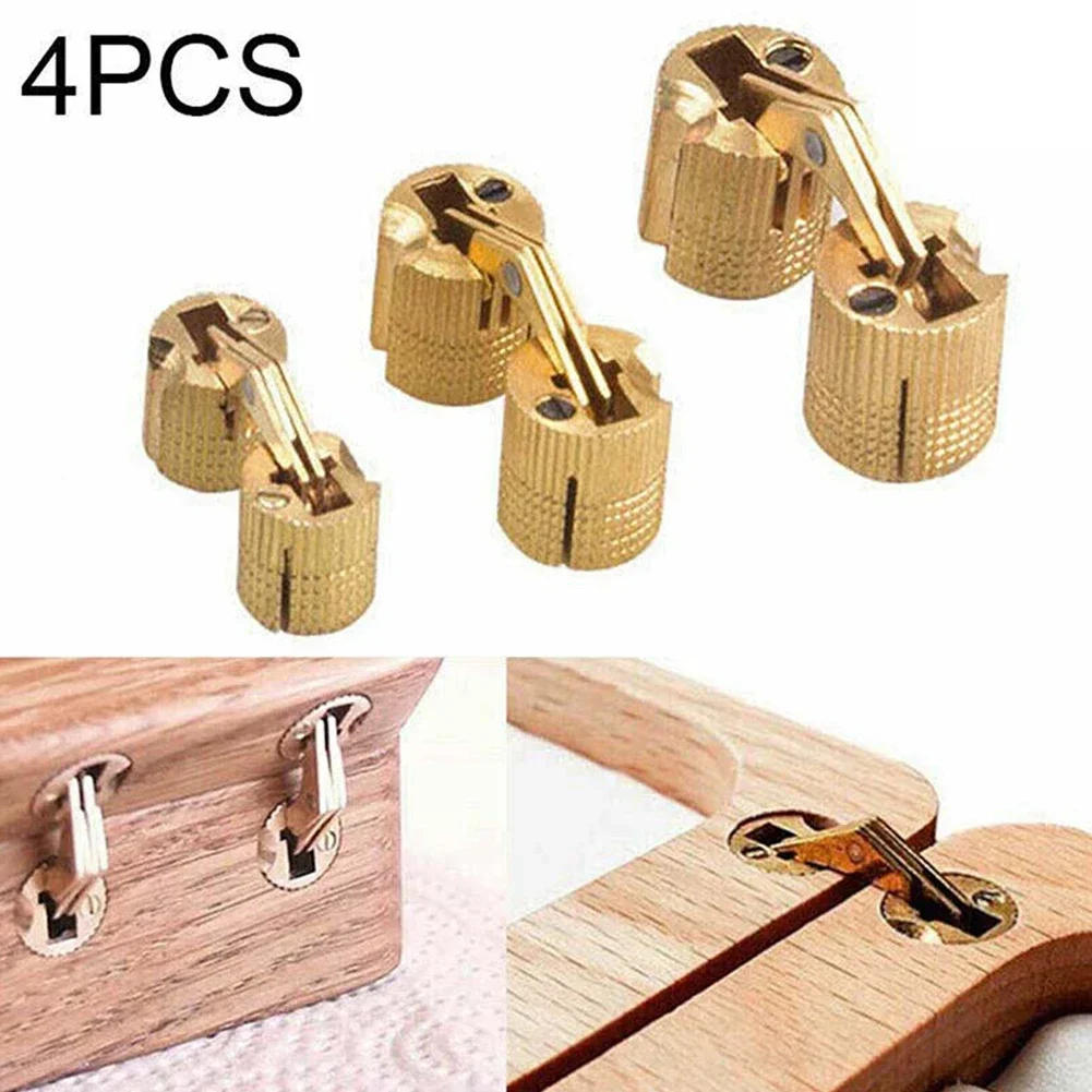 Description Picture 3 of item4pcs Wooden Box Hinges Gift Jewelry Box Barrel Hinges Cabinet Invisible Door Hinges Concealed Barrel Hinge Furniture Hardware