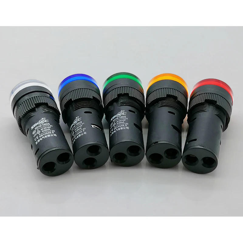 Description Picture 3 of item2pcs 16mm SD16-16DS 6V 12V 24V 220V Indicator light Signal light Pilot light
