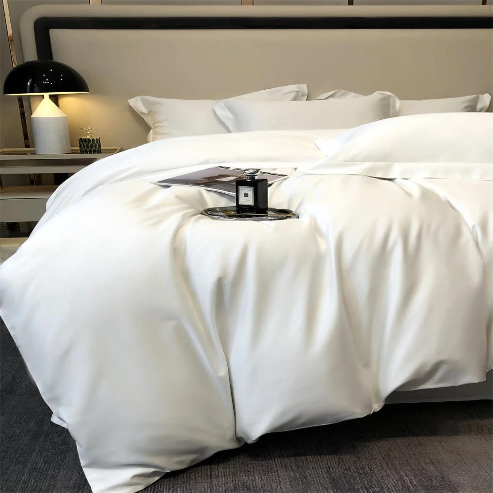 Description Picture 4 of itemSvetanya Pure Egyptian Cotton Bedding Sets Bed Linens Solid Color Sheet Pillowcase Duvet Cover Queen King