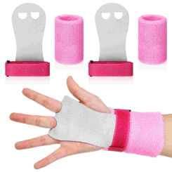 4 Pcs Palm Protector Gymnastics Wristbands for Girls Wristlet Strap Woman Bar Grip Equipment Cowhide Workout Fitness Gloves